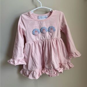 Adorable Pink Long Sleeve Kids Top with Ruffles - Turkey